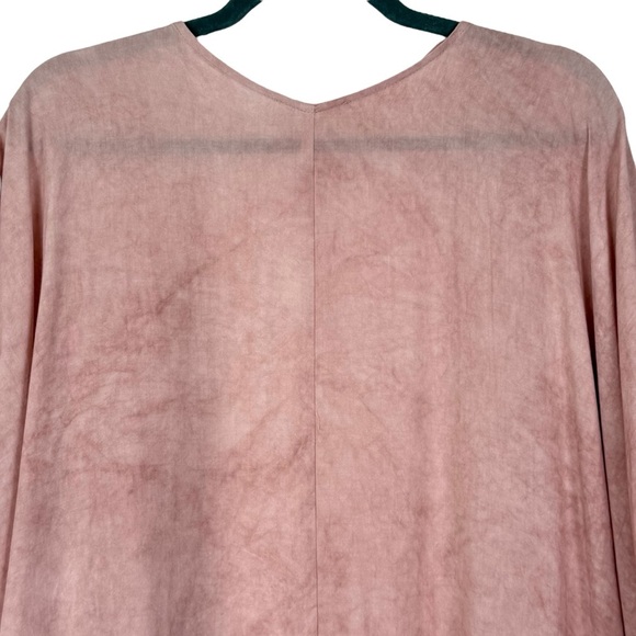 Hummingbird Rose Pink Kimono Cardigan with Embroidered Floral Detail – Size M/L - Picture 6 of 8